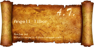 Angeli Tibor névjegykártya