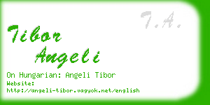 tibor angeli business card